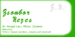 zsombor mezes business card